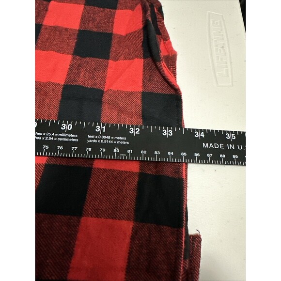 Club Room Shirt Men’s XXL Flannel Red/BLK Plaid Casual Button Down With Pocket - Picture 7 of 10